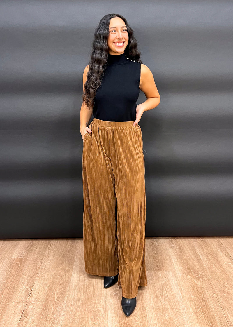 ALICE PLEATED PANT- DESERT BROWN