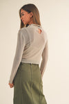 MESH SPARKLE TOP- SAND