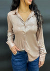 SOIREE FOIL BLOUSE- BLUSH