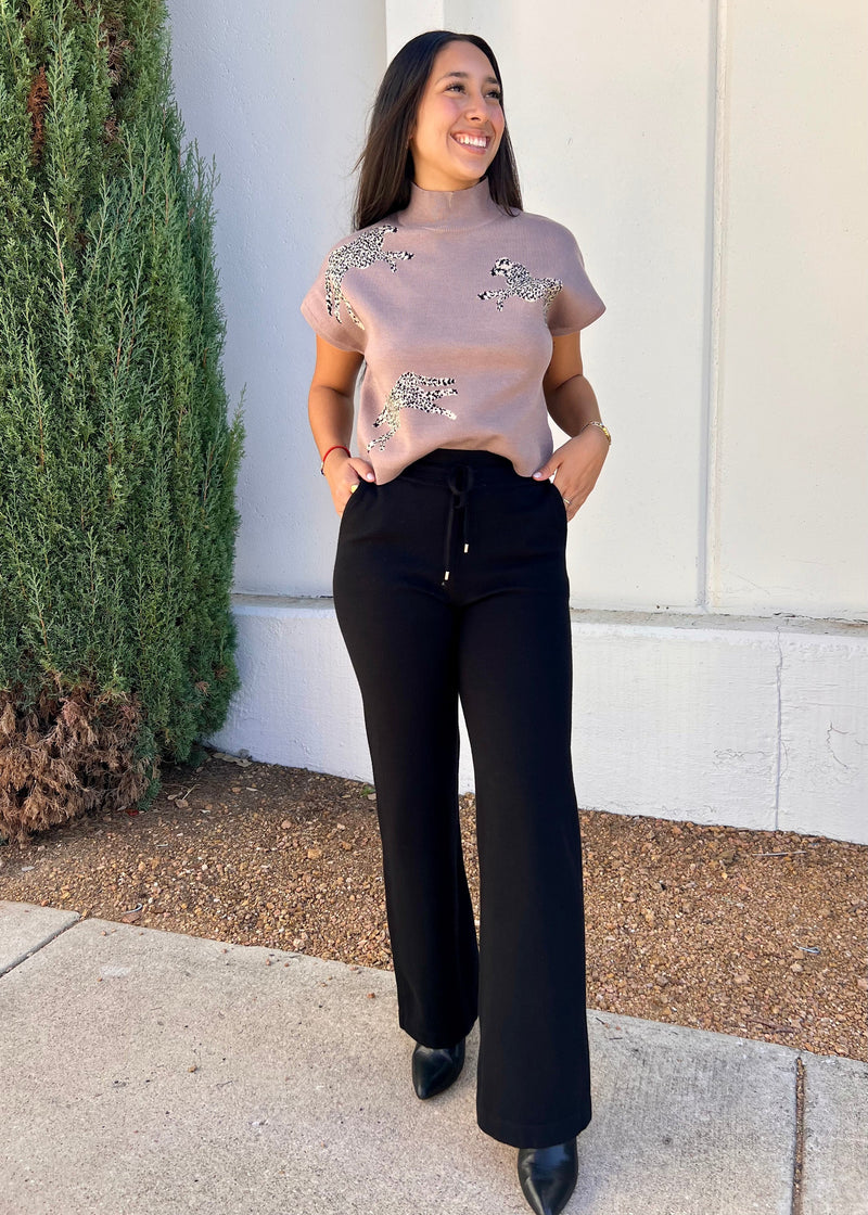 CLAIRE CASHMERE PANT- BLACK