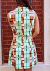 TRES PLAID MINI DRESS- MULTI