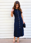 DENIM MIDI DRESS- DENIM