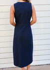 DENIM MIDI DRESS- DENIM
