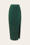 PLEATED MAXI SKIRT- JADE