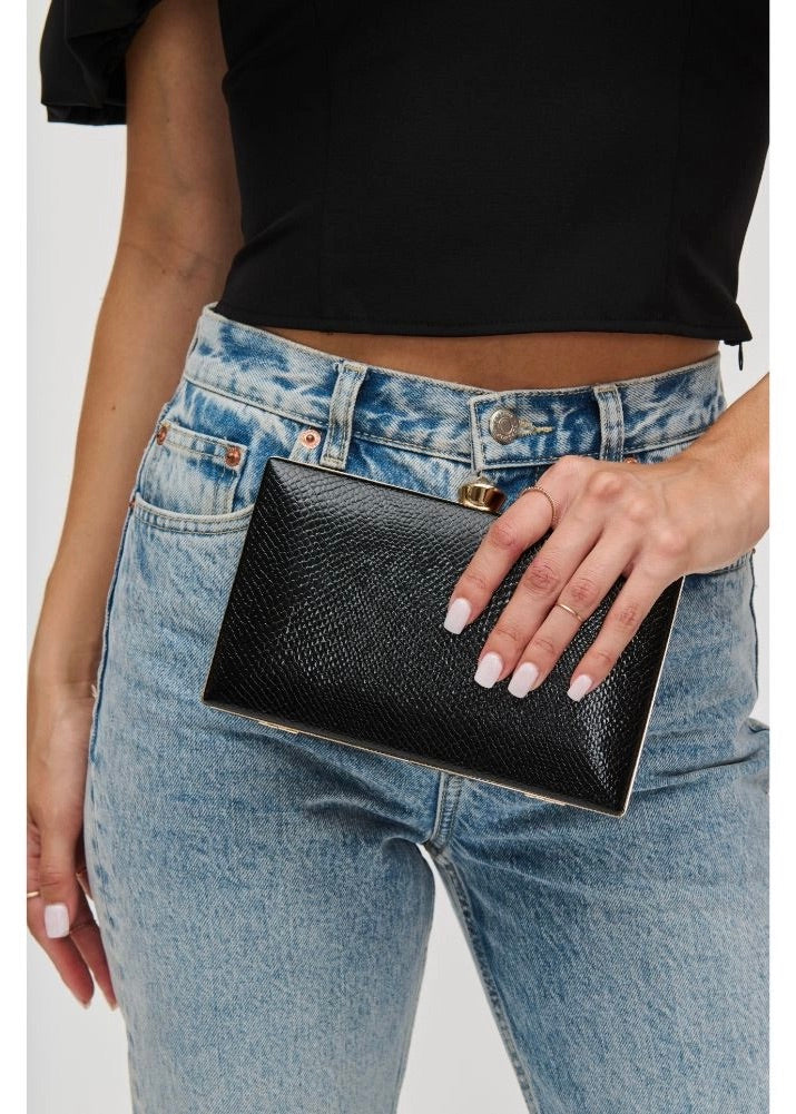 ROSA CLUTCH- BLACK