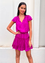 LIV RUFFLE TIERED DRESS- ORCHID