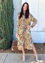 SAHARA LEAF SHIRT DRESS- OLIVE