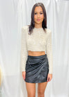 PEARLA CROP TOP- CREAM