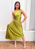 OLYMPIA MAXI DRESS- OLIVE GREEN