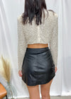 PEARLA CROP TOP- CREAM