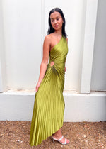 OLYMPIA MAXI DRESS- OLIVE GREEN