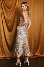 PANTHERA SLIP DRESS- GOLDEN