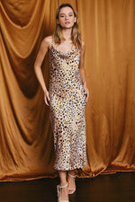PANTHERA SLIP DRESS- GOLDEN