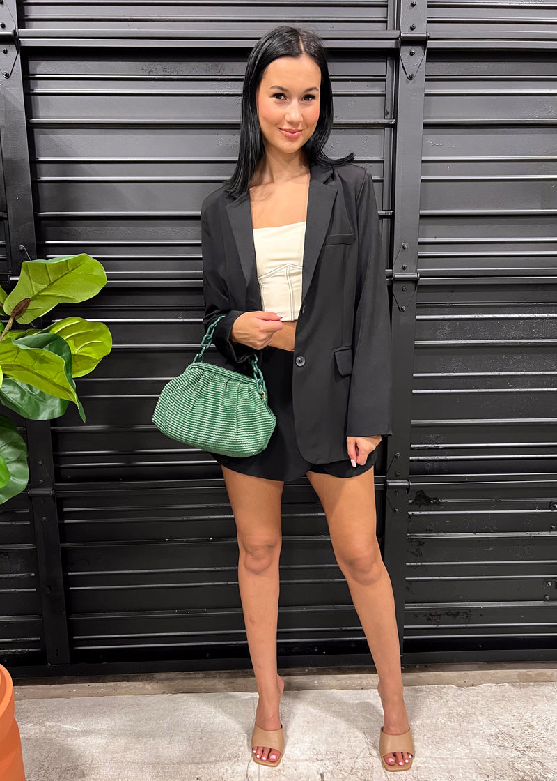 VENTI OVERSIZED BLAZER- BLACK