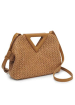 KAYLIN STRAW PURSE- TAN