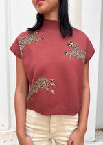 LEO CROPPED SWEATER- CLAY