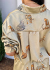 WILD SIDE CHEETAH BLOUSE- OLIVE
