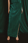 PLEATED MAXI SKIRT- JADE