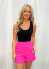 CAMILLA ELASTIC SHORTS- ULTRA PINK
