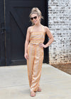 MOROCCO SATIN HALTER- GOLDEN
