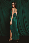 PLEATED MAXI SKIRT- JADE