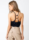 CONNIE DENIM CROP TOP- DARK