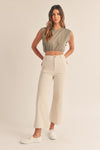 HAZEL HIGH RISE STRAIGHT DENIM- ECRU
