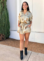 WILD SIDE CHEETAH BLOUSE- OLIVE