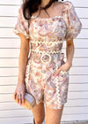 PAISLEY SQUARE NECK TOP- CREAM MULTI