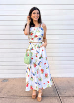 FRUITFUL LOBSTER MIDI SKIRT- WHITE/RED