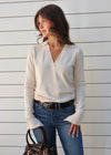 POLO KNIT TOP- CREAM