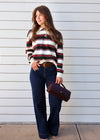 POLO STRIPED KNIT- GREEN/WINE
