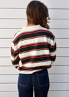 POLO STRIPED KNIT- GREEN/WINE