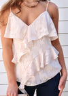 ROMANTIC RUFFLE CAMI- BLUSH
