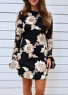 SOUTACHE BELL SLEEVE MINI DRESS- BLACK