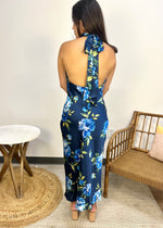 INSIGNIA FLORAL MAXI DRESS- BLUE