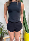 ROSIE MICRO MINI SHORTS- BLACK