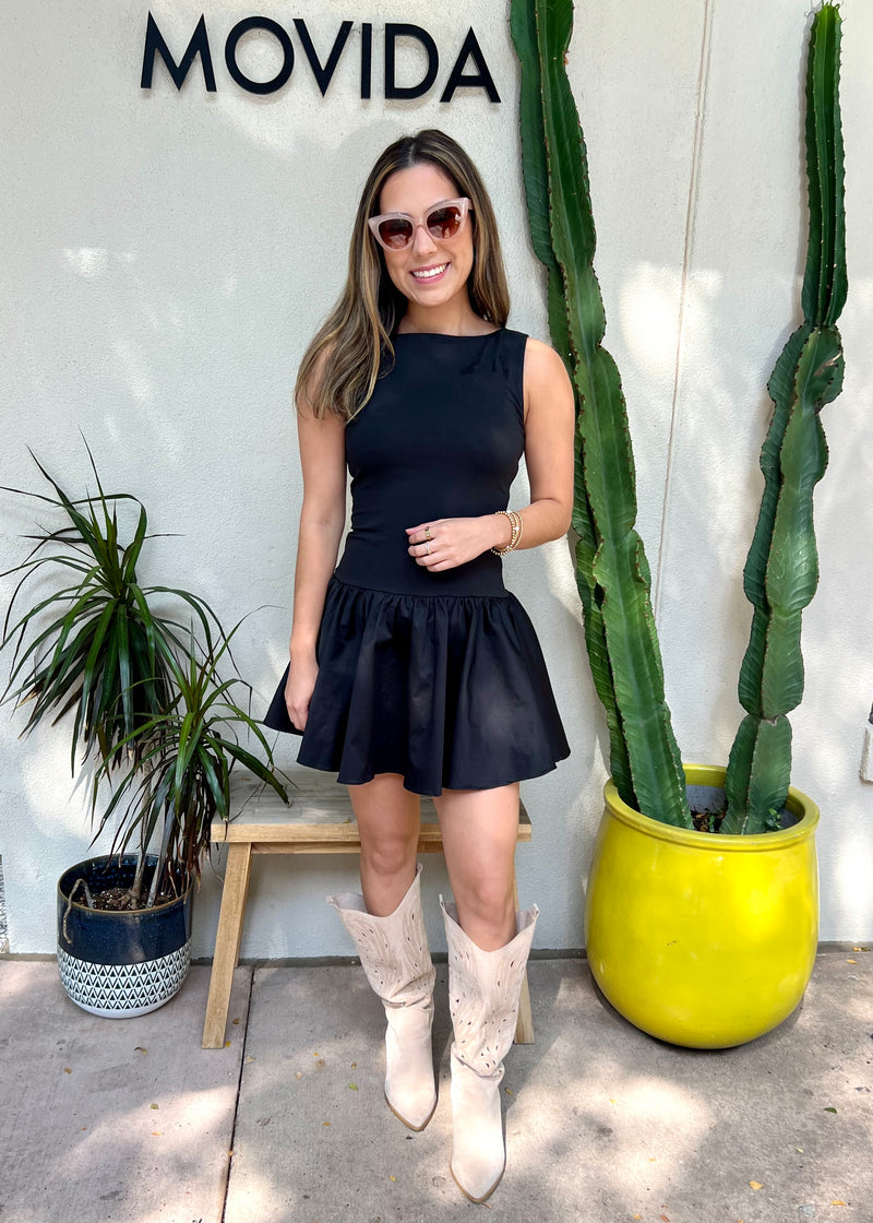 HANNAH MINI  DRESS- BLACK