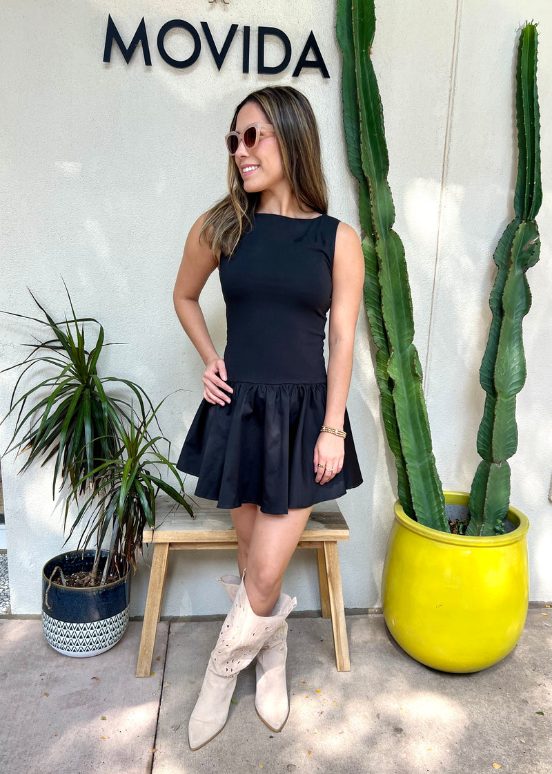HANNAH MINI  DRESS- BLACK