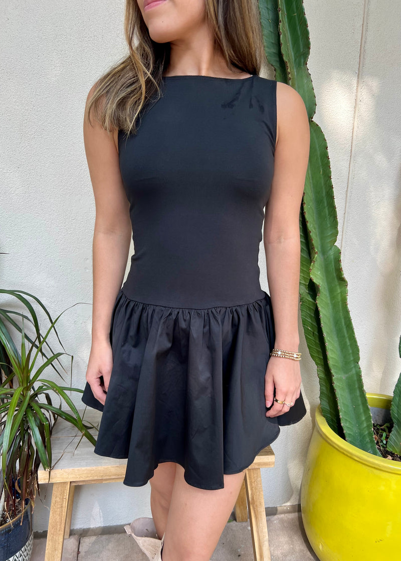 HANNAH MINI  DRESS- BLACK