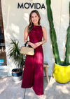 LENI MAXI DRESS- BURGUNDY