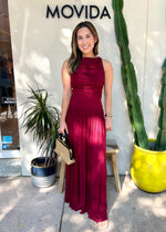 LENI MAXI DRESS- BURGUNDY