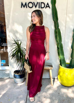 LENI MAXI DRESS- BURGUNDY
