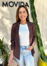 BOSS BABE BLAZER- ESPRESSO