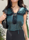 JANIAH LACED TOP- HUNTER