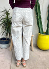 COTTON TWILL SNAKE PANT- BEIGE