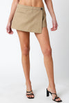 KIRA MICRO MINI SKORT- KHAKI