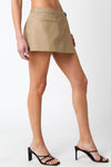 KIRA MICRO MINI SKORT- KHAKI