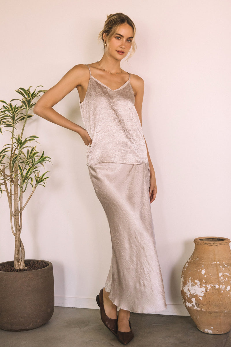 SATIN CAMI- CHAMPAGNE