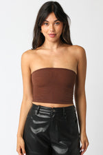 SELAH TUBE TOP- BROWN